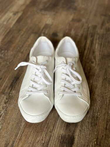 Men's Old Navy Shoes 10 Leather Sneakers Bright White Canvas Men's Old Navy Shoes 10 Leather Sneakers Bright White Canvas