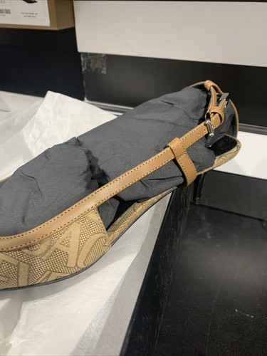 Pre-owned Versace Greca Beige Logo Slingback Kitten Heel In Box Size 36