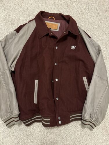 Vintage 90's 2000's Timberland Bomber varsity jacket wool leather Mens 6XL | eBay Vintage 90's 2000's Timberland Bomber varsity jacket wool leather Mens 6XL | eBay