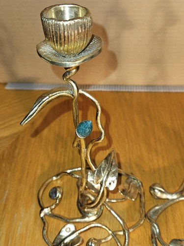 MICHAEL ARAM ENCHANTED GARDEN CANDLE HOLDERS - PAIR