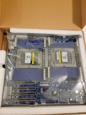New Gigabyte MZ73-LM1 Rev1.0 EPYC SP5 E-ATX Gen4 motherboard + 2x SSD adapters