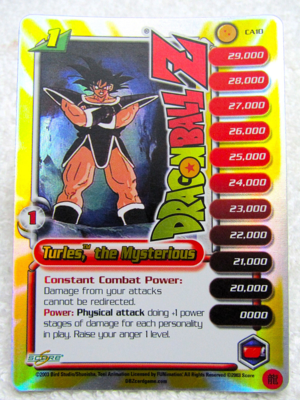 2003 Score Limited Dragon Ball Z DBZ CCG TCG Turles, the