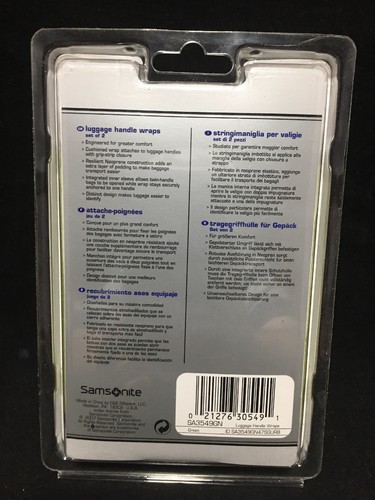 Samsonite Luggage Handle Wraps Set of 2 Lime Green