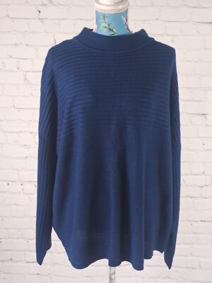 Women s Navy Jumper Plus Size 24 TU Long Sleeves New With Tags