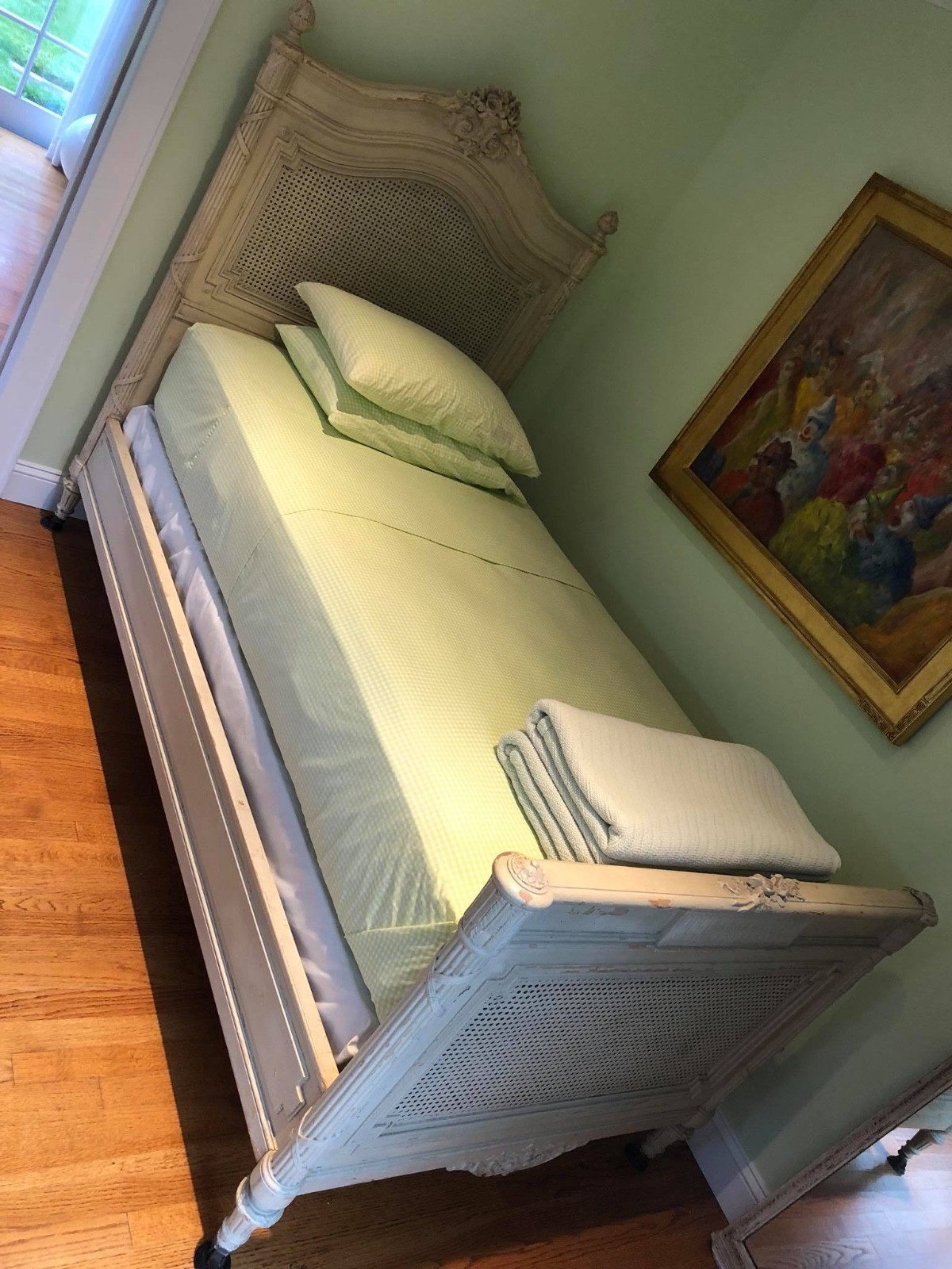 Twin High Style Painted French Beds