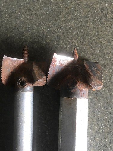 Lot Of 2 VintagePLANETOR Wood Boring Self Feeding Bit Set Used 1 1/2