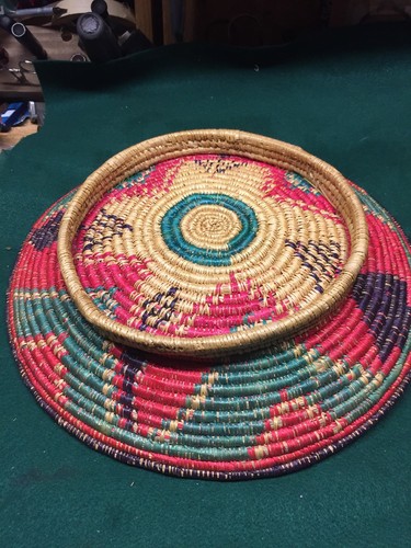 Vintage Coiled Basket Native American Indian Navajo wedding weaving 13