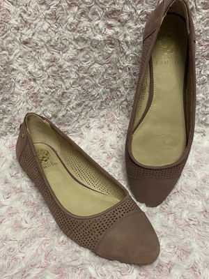 Vince Camuto Lemel Pink Suede Ballet Flats Shoes 8.5
