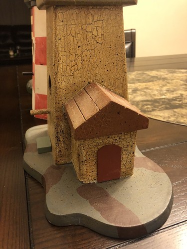 Wood Rustic Primitive BIRDHOUSE Americana Style LIGHTHOUSE