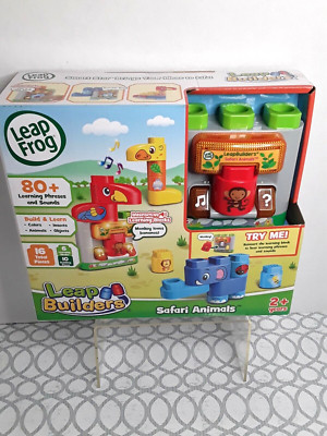 Leap Frog Builders Safari Animals 80+ Learning Phrases and Sounds New