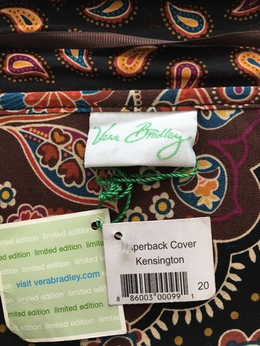 Vera Bradley Paperback Book Cover, Retired Kensington Pattern