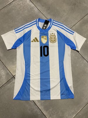 ADIDAS MESSI ARGENTINA 2024  HOME JERSEY  SIZE 2XL  WHITE/BLUE MENS IX7790
