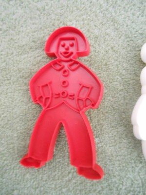 Pillsbury Doughboy and Red Tupperware Boy Cookie Cutters Vintage