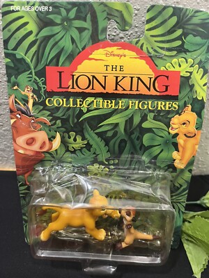 VTG 1994 The Lion King Collectible Figures Mattel Young Simba & Timon New Sealed