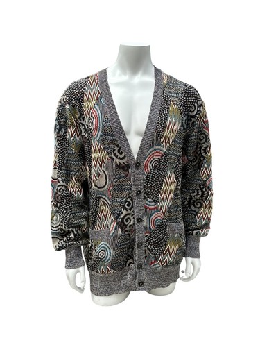 vintage 90s MISSONI Patchwork Cardigan Sweater Japanese