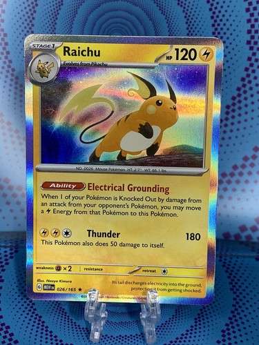 英語版初期　ポケモンカード　raichu shadowless　holo Raichu ex Pokemon Holo Card Japanese No.002/015 Nintendo