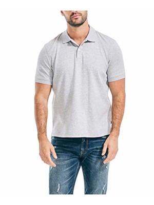 

Мужская рубашка-поло NAUTICA серого цвета Хизер классического кроя, Серый, K15108