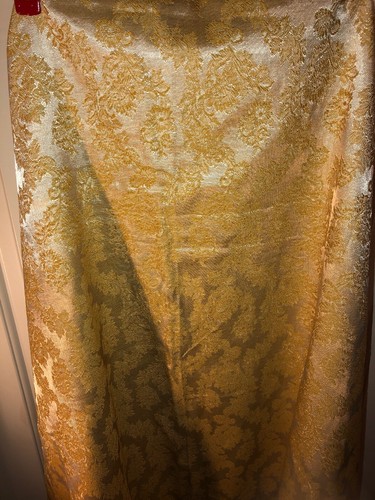 *Vintage* Damask Gold Hollywood Brocade Drape Panel