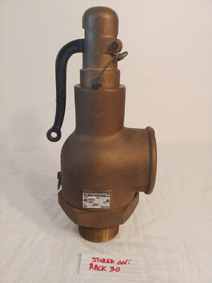 Lunkenheimer Fig 629 2'' Input/3'' Output Brass Safety Relief Valve