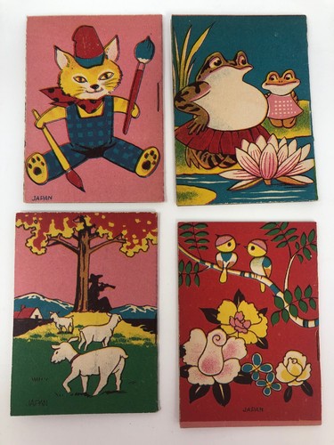 Mini Coloring Book Lot 1950s Unused Lucky Crayon Toy Train Dime Store NOS Vtg