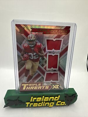 2022 Panini XR Triple Threats Materials /75 Tyrion Davis-Price Rookie RC