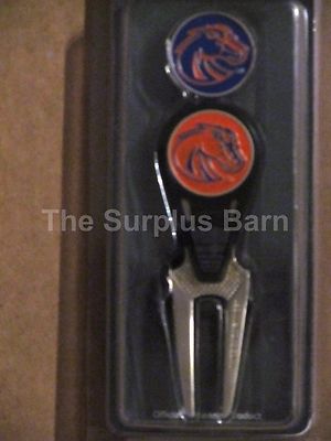 NCAA Boise State CVX Golf Ball Mark Repair Tool and 2 Markers New in Package