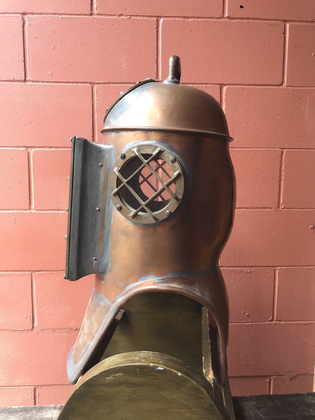 WW I MILLER-DUNN DIVINHOOD Style 3 US NAVY STANDARD Shallow Water Diving Helmet