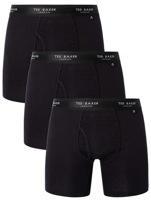 

Мужские трусы-боксеры Ted Baker, 3 шт., черные, Черный, TBB01-BK1-001