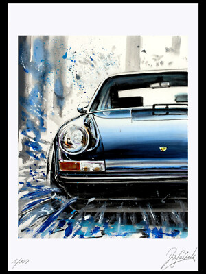 Kunst Grafik, Graphic, '' PORSCHE '' Bild,handsigniert,limitiert, NO FOTO!