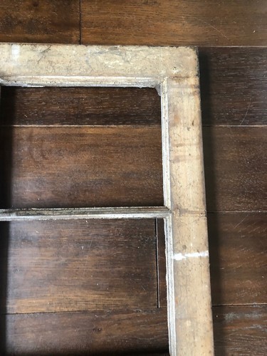 VINTAGE Farmhouse 9 SASH WOOD WINDOW FRAME WEDDING 9 PANE NO GLASS 25” X 30”