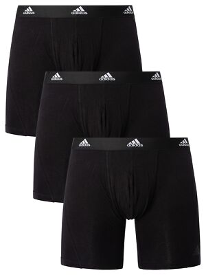 Мужские боксерские трусы Adidas, 3 штуки, черные