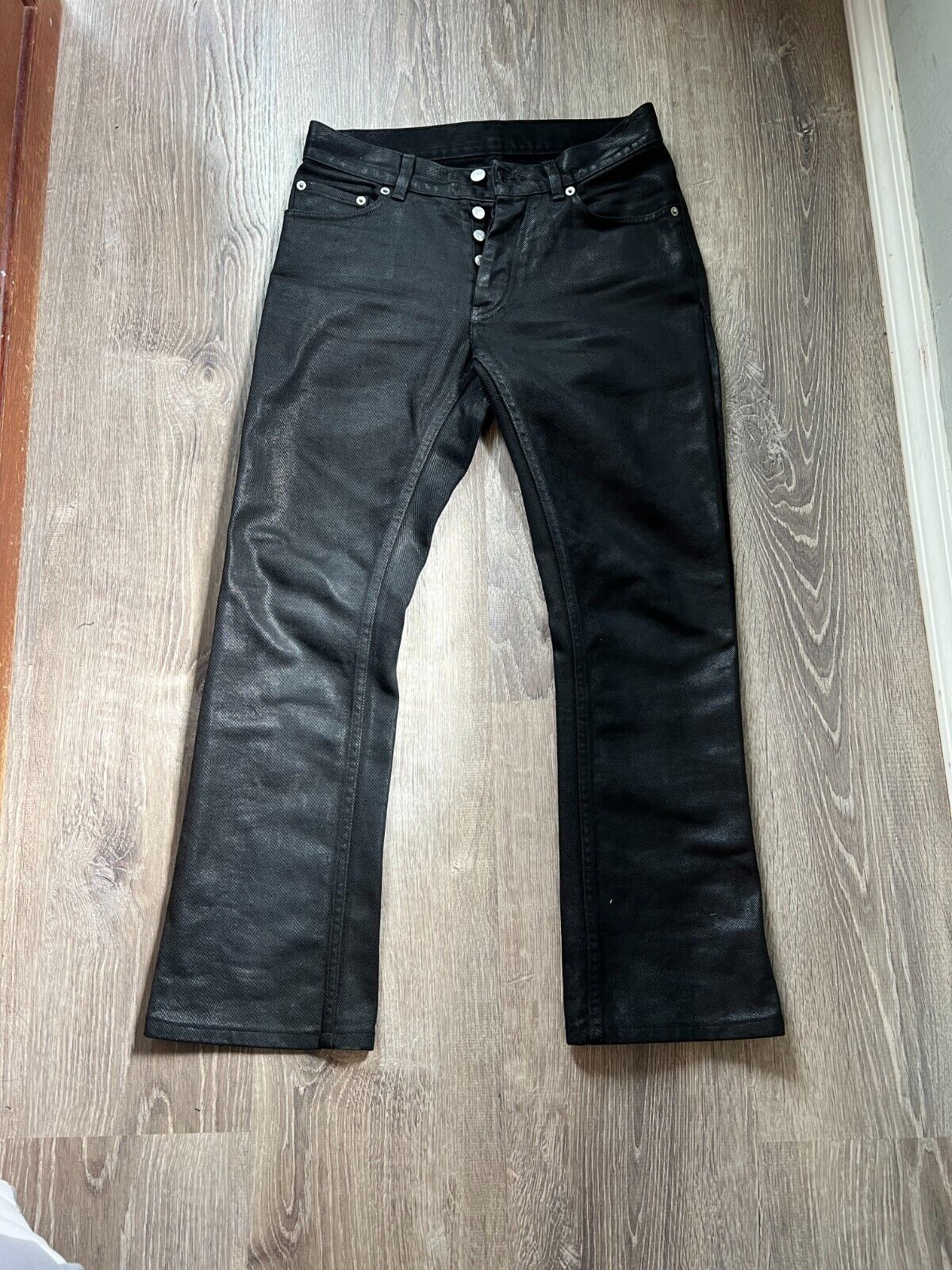 Helmut Lang 1999 Archive Black Waxed Denim Size 29 | eBay Helmut Lang 1999 Archive Black Waxed Denim Size 29 | eBay