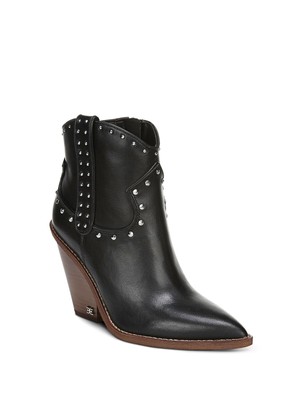 

Женские ботинки в стиле вестерн SAM EDELMAN, черные, с язычком, с ирисом, на блочном каблуке, 6 м, Черный, G5867L3