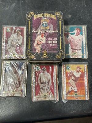 90s Babe Ruth OLD GOLD メタルサインボード 1997 Babe Ruth / Lou Gehrig 70th Anniversary, Murderers Row