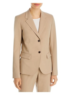 

LAFAYETTE 148 NEW YORK Женский бежевый пиджак с карманами на работу, MJCN5H-1P40