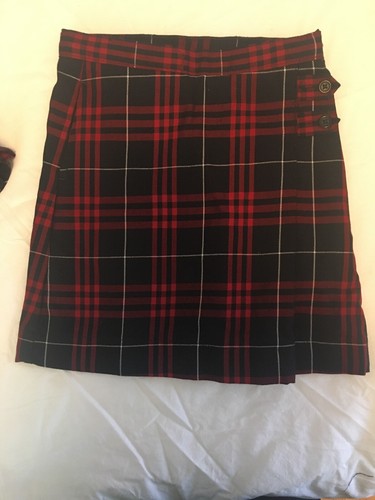 Lot Of 2 Lands End Red Plaid Uniform Skirts Size 4