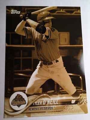 2018 Topps Pro Debut Jumbo 5x7 Tyler O'Neill Redbirds 123 Gold 03/10
