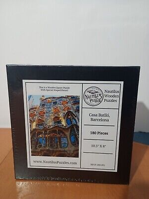 Nautlis Wooden Jigsaw Puzzle Casa Batllo Barcelona 10.5'' x 8'' 108 pieces NEW NIB
