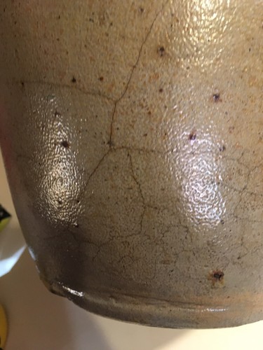 Cobalt Blue Decorated Stoneware Crock James River Richmond Virginia David Parr