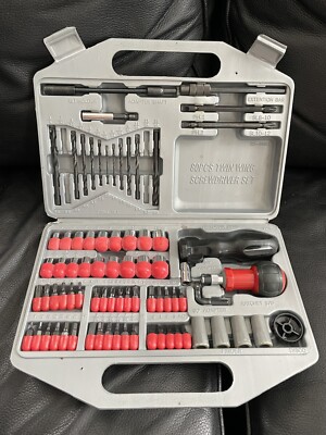 78 Piece Twin Wing Ratcheting Screwdriver Set Drill Bits, Sockets