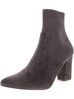 

STEVE MADDEN Женские серые ботильоны-носки Remy Block Heel Slip On Boots, Серый, REMY01S1