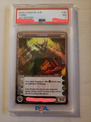 Chaotic PSA 7 NM Tarin 45/200 Max E Super Rare Card Alliances Unraveled 1ST ED