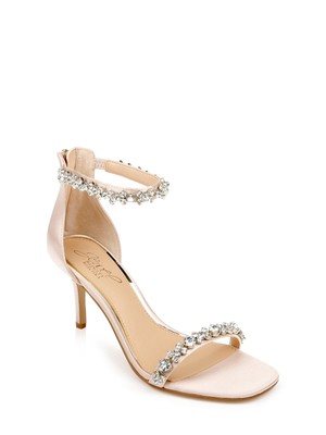 

JEWEL BADGLEY MISCHKA Женские розовые уникальные босоножки на блочном каблуке с круглым носком, размер 8 м, Розовый, JW3213