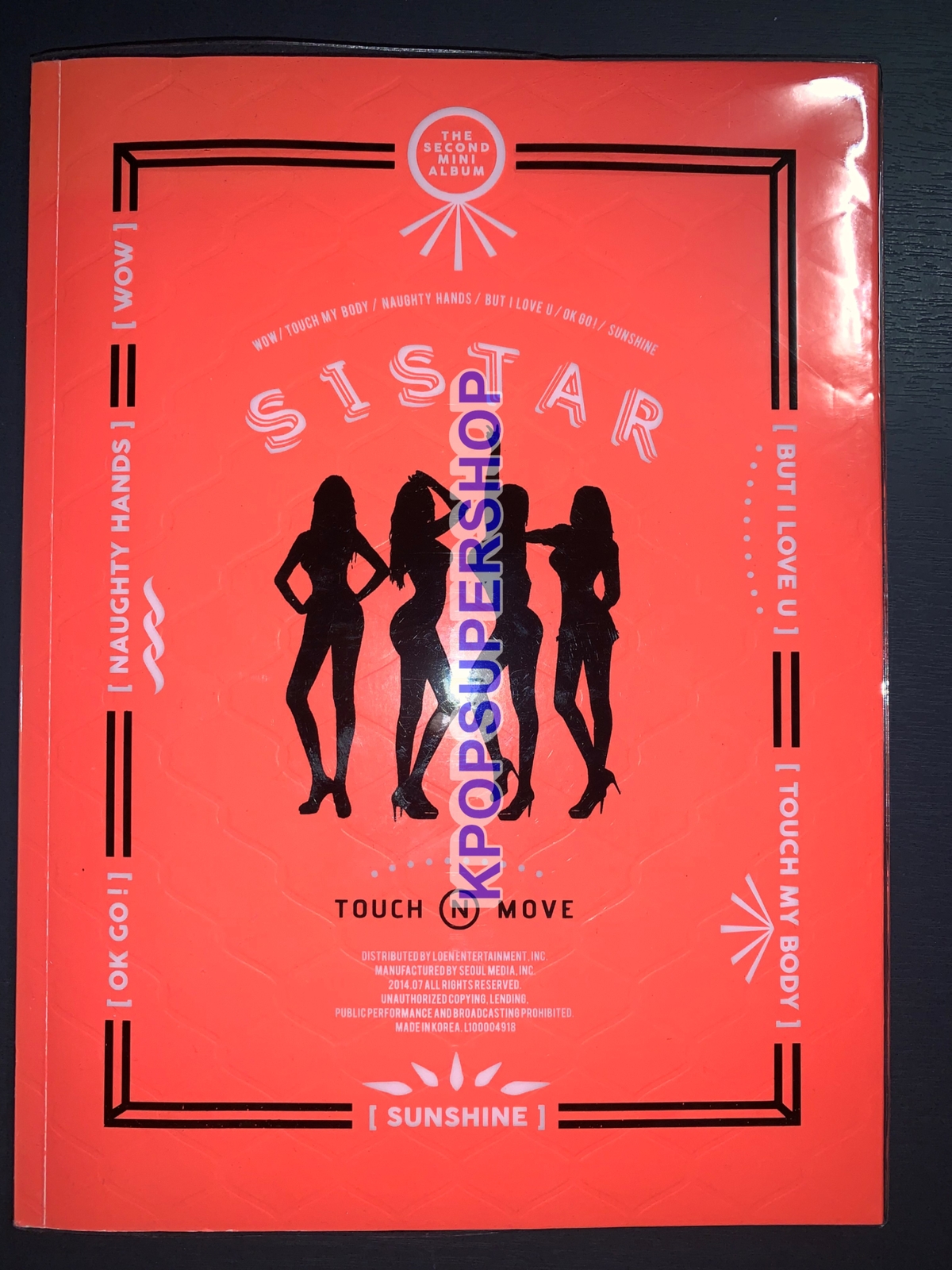 Sistar The Second Mini Album Touch N Move CD Good OOP No Photocard