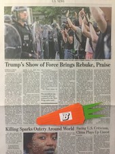 GEORGE FLOYD PROTEST OUTSIDE WHITE HOUSE MONDAY WALL STREET JOURNAL ARTICLE WSJ. | eBay