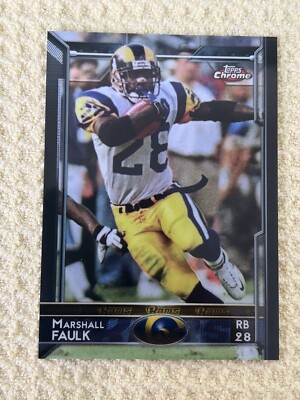 2015 Topps Chrome Mini Marshall Faulk Photo Variation Short Print SP
