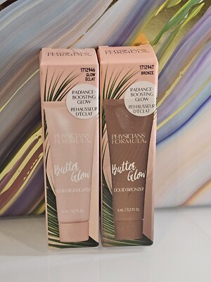2X Physicians Formula BUTTER GLOW Liquid Bronzer + Highlighter MINIS NEW