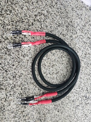 Legend Audio Reference Rhodium  Banana Cables   8 Foot pair. NEW BANANAS
