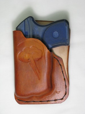 Holster for Ruger LCP or Kel Tec P-3AT with all lasers. '' Prairie Thunderstorm''