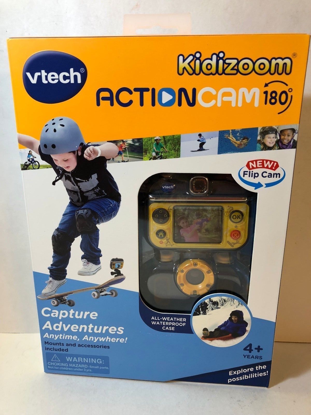 VTech Kidizoom Action Cam 180 Camera Video Games Waterproof Case BRAND NEW